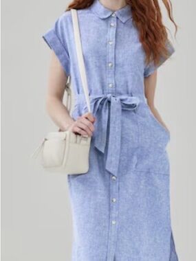 Joe Fresh Linen Cotton Midi-Dress